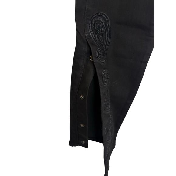 THRT Black Paisley Embroidered Skinny Jeans NWT, SZ 30 - Picture 6 of 7
